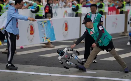 Kết quả cuộc thi chạy bán marathon đầu tiên giữa con người và robot