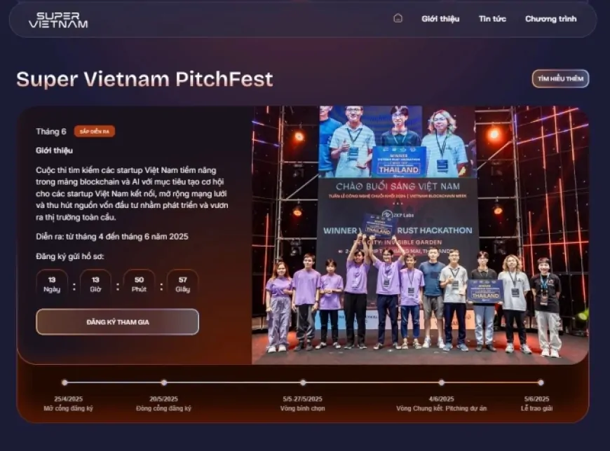 Super Vietnam 2025 PitchFest vinh danh startup blockchain và AI
