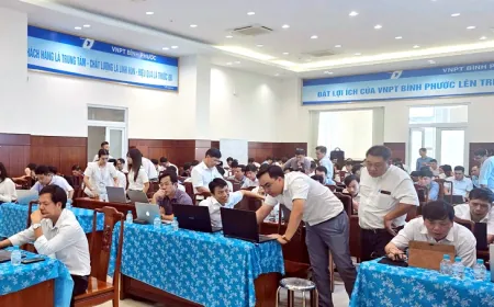 Cán bộ xã, sở ngành tập dùng phần mềm quản lý đất đai trước khi sáp nhập