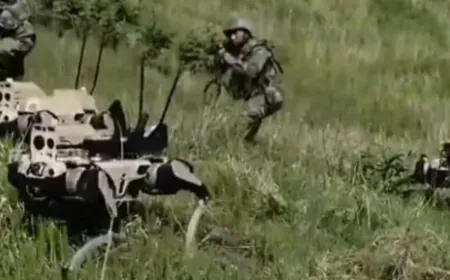 Khi AI thay lính: Trung Quốc cho chó robot vác súng vào chiến trận