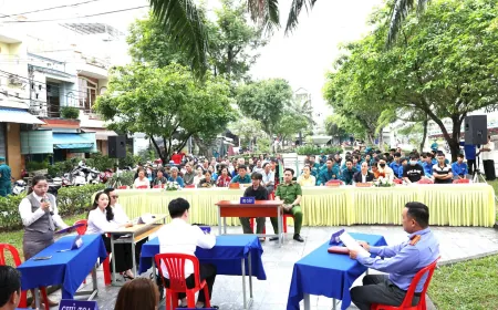 Nâng cao ý thức chấp hành nghĩa vụ quân sự qua phiên tòa giả định tại phường Phú Định, TP.HCM