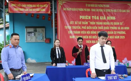 Tổ chức phiên tòa giả định nhằm nâng cao ý thức chấp hành nghĩa vụ quân sự