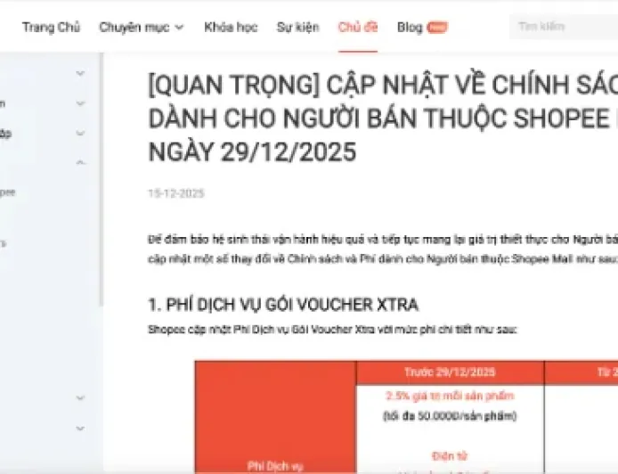 Nhiều sàn thương mại điện tử điều chỉnh tăng phí trước mùa mua sắm cao điểm